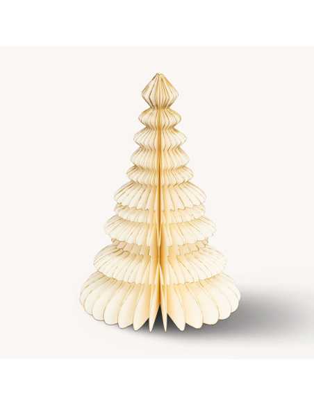 Sapin Noël Papier Kami Écru 30 cm - Style Scandinave