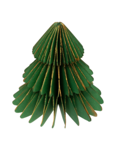 2 Mini Sapins Papier Vert 6 cm - Cavaliers Éco Noël