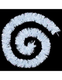 Guirlande boa blanc nacré 6 plis 2 m