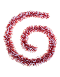 Guirlande boa rouge et blanche 6 plis 2 m