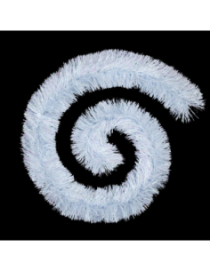 Guirlande boa blanc nacré 8 plis 15 cm x 2 m