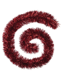Guirlande boa rouge 8 plis 15 cm x 2 m