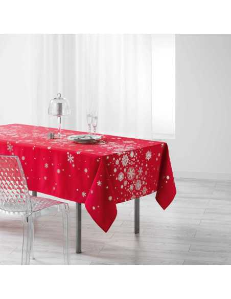 Nappe de Noël Constellation rouge 150 x 300 cm - Antitache et infroissable