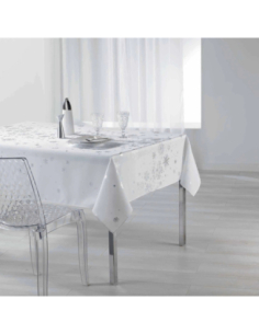 Nappe de Noël Constellation blanche 150 x 300 cm - Antitache et infroissable