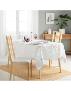 Nappe de Noël Constellation blanche 150 x 300 cm - Antitache et infroissable 2
