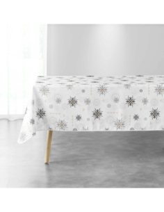 Nappe Noël Enchanté blanche 150 x 240 cm - Antitache et infroissable