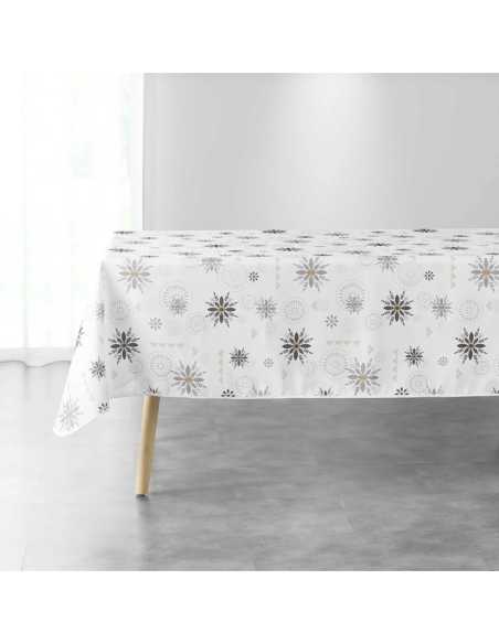 Nappe Noël Enchanté blanche 150 x 240 cm - Antitache et infroissable