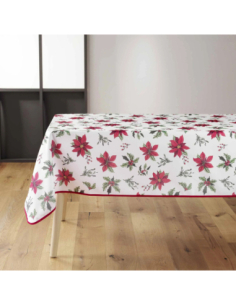 Nappe de Noël Amaryllis rouge 150 x 300 cm - Antitache et infroissable