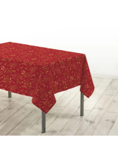 Nappe Naelle rouge et or 140 x 240 cm - Microfibre