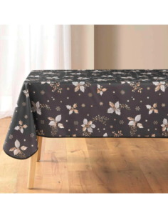 Nappe Noël Guido anthracite 150 x 240 cm - Antitache et infroissable