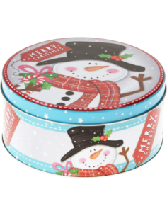 Boîte à gâteaux Noël ronde Ø16 cm - modèle moyen festif
