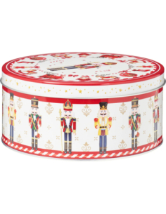 Boîte à gâteaux Noël ronde Ø17 cm - modèle moyen décoratif