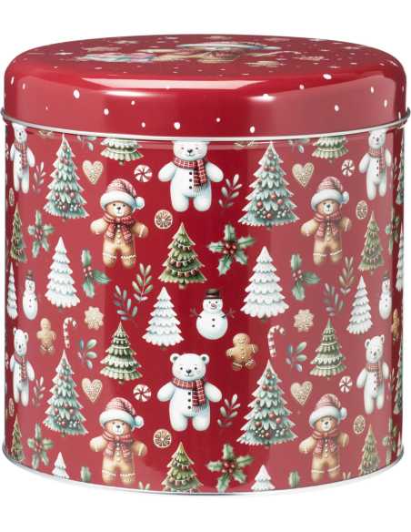 Boîte à gâteaux Noël ronde Ø20 cm H20 cm - grand format festif