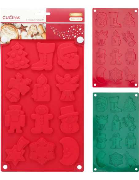 Moule en silicone pour chocolats 30 x 17 cm - 12 empreintes