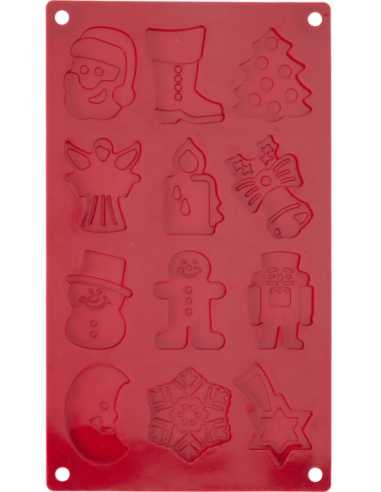 Moule en silicone pour chocolats 30 x 17 cm - 12 empreintes