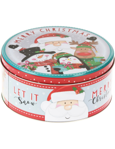 Boîte à gâteaux Noël ronde Ø20 cm - grand modèle festif