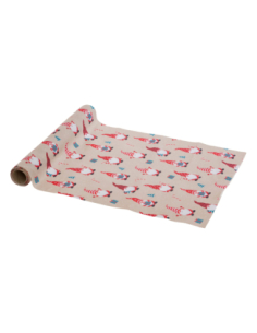 Chemin Table Gnomes 28 x 300 cm Lin | Déco Féerique Noël