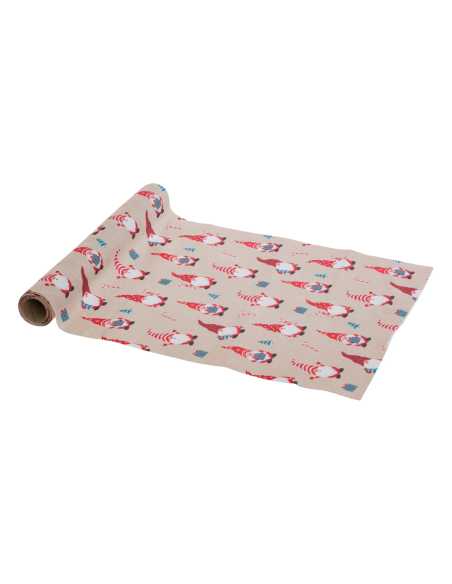 Chemin Table Gnomes 28 x 300 cm Lin | Déco Féerique Noël