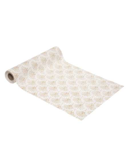 Chemin Table Palmette Or 28 x 300 cm | Élégance Raffinée Noël