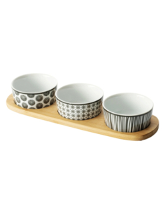 Set Apéritif Bohemia 4 Pièces Bambou | Art de la Table Noël