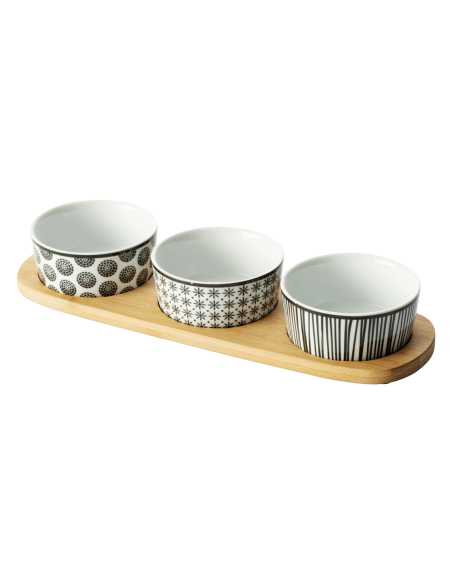 Set Apéritif Bohemia 4 Pièces Bambou | Art de la Table Noël