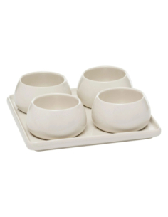 Set Apéritif Nora 5 Pièces Céramique | Élégance Table Noël
