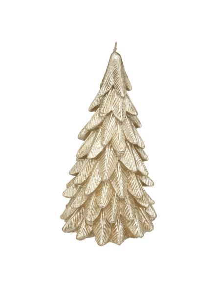 Bougie Sapin Blanc 20,5 cm | Centre de Table Noël Élégant et Raffiné