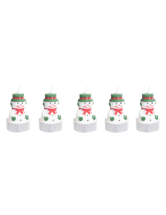 Set 5 Bougies Chauffe-Plat Sapin & Bonhomme | Déco Noël Ludique