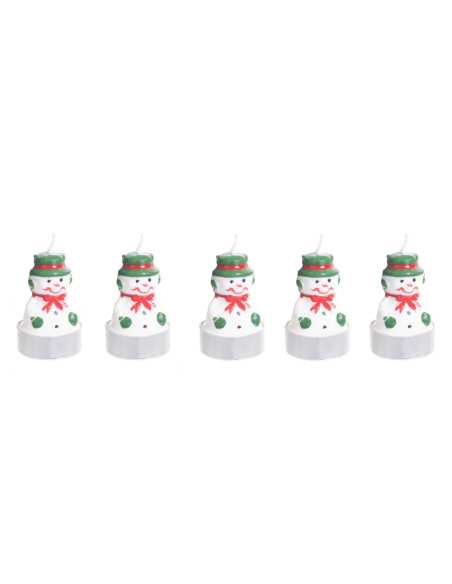 Set 5 Bougies Chauffe-Plat Sapin & Bonhomme | Déco Noël Ludique