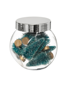 Bocal 8 Sapins Bois 5 cm | Mini Forêt Centre Table Noël Naturel