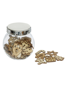 Bocal Bonhommes Pain Épices Bois | Déco Table Noël Gourmande Joyeuse