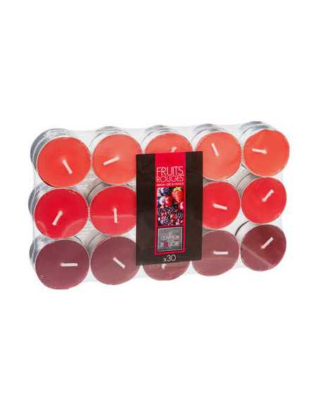Bougies chauffe-plat Nina Parfumées Fruits rouges Lot de 30