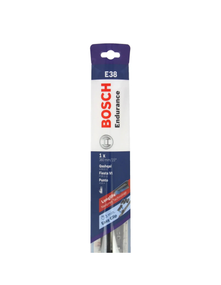 Essuie-glace Bosch E38 Endurance 380mm Néoprène - Réf 3397006957