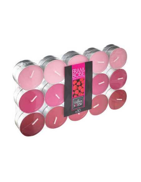 Bougies chauffe-plat Nina Parfumées Framboise Lot de 30