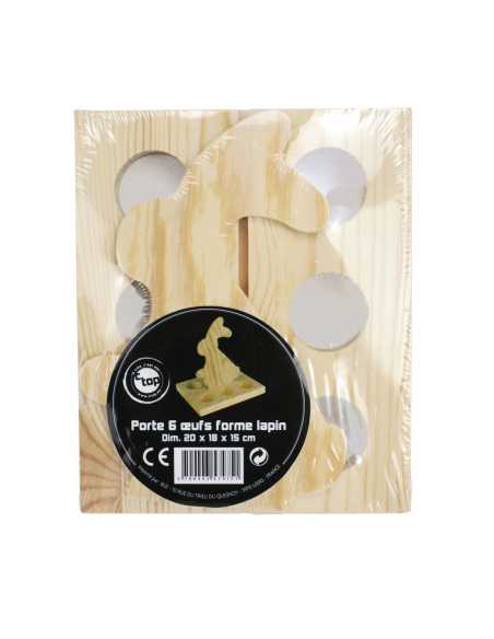Porte 6 œufs forme lapin Pâques 20x18x15 cm | DIY
