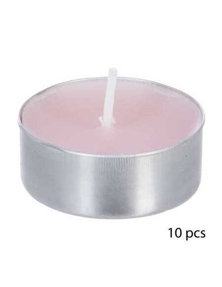 Bougies chauffe-plat Nina Parfumées Rose Lot de 10