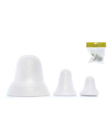 3 Cloches polystyrène Pâques 3 tailles à peindre