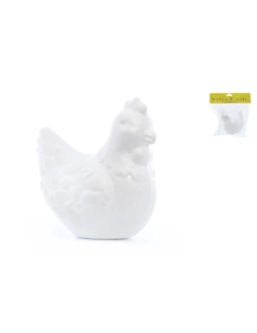 Poule polystyrène à peindre Pâques 14x10x8 cm | DIY