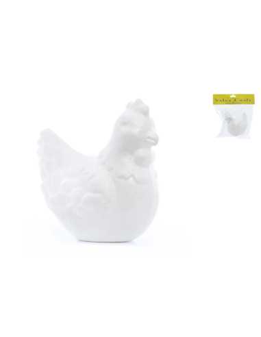 Poule polystyrène à peindre Pâques 14x10x8 cm | DIY
