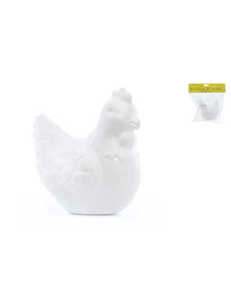 Poule polystyrène à peindre Pâques 14x10x8 cm | DIY