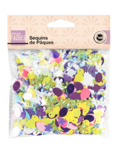 50g Sequins Pâques pastel brillant 1,5-2 cm | DIY