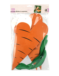 4 Boîtes surprise carotte Pâques 30 cm à former | DIY