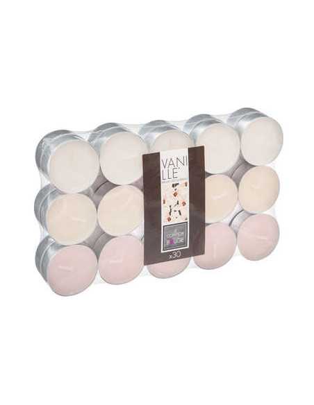 Bougies chauffe-plat Nina Parfumées Vanille Lot de 30