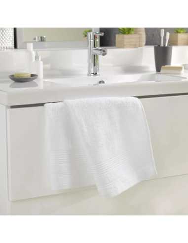 Serviette de toilette blanc 50x90 cm – Éponge 500g/m² | Tendresse