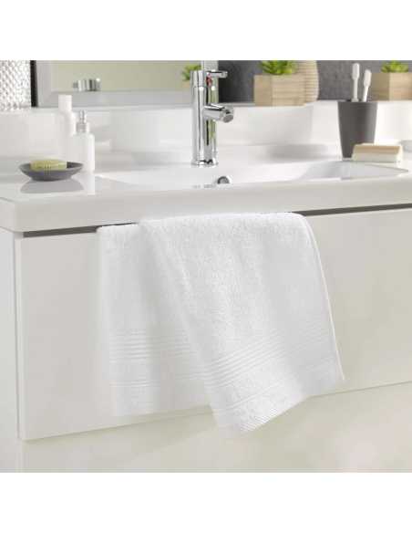 Serviette de toilette blanc 50x90 cm – Éponge 500g/m² | Tendresse
