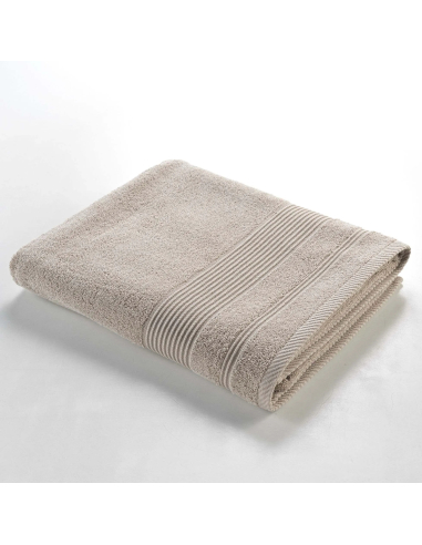 Drap de bain taupe 90x150 cm – Éponge 500g/m² | Collection Tendresse