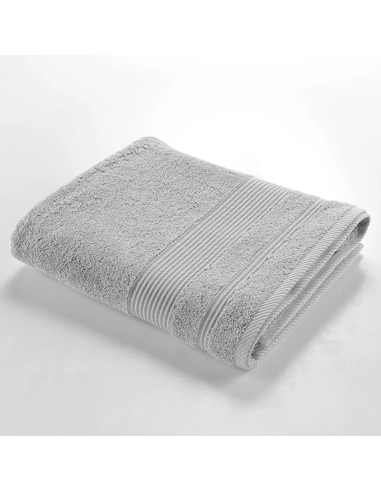 Drap de bain gris perle 90x150 cm – Éponge 500g/m² | Collection Tendre