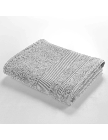 Drap de bain gris perle 90x150 cm – Éponge 500g/m² | Collection Tendre