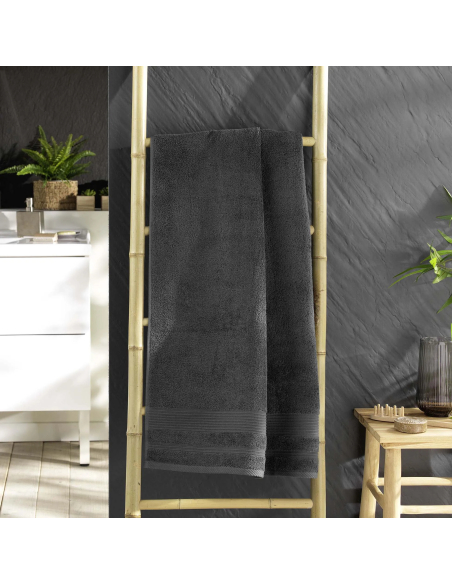Drap de douche gris anthracite 70x130 cm – Éponge 500g/m² | Collection