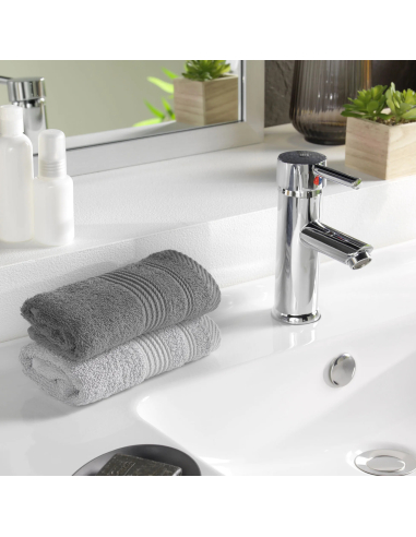 Serviette invitée gris anthracite 50x30 cm – Éponge 500g/m² | Collecti